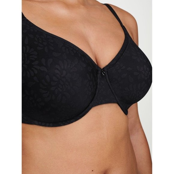 🆕CHANTELLE Comfort Chic Back Shaping Minimizer Underwire Bra Black 40DDD #18J2 - Picture 5 of 9